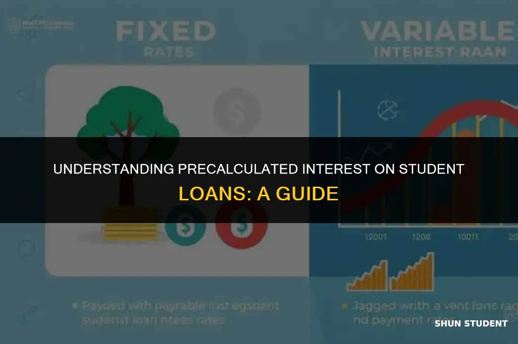 is interest precalculated on student loans