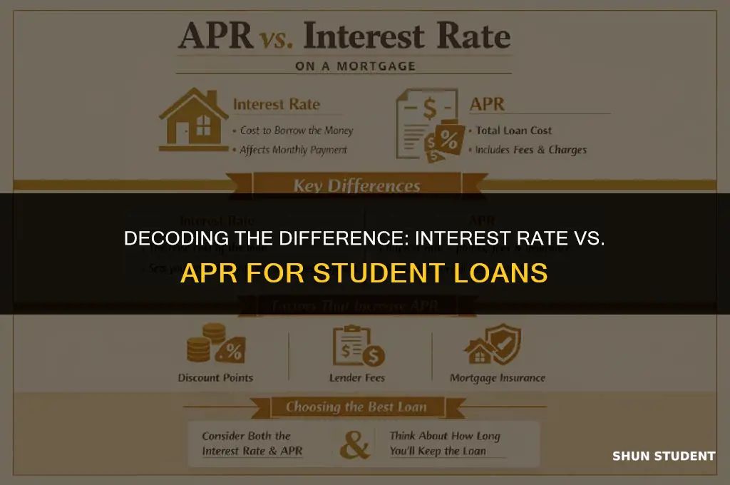 is interest rate the same as apr student loans