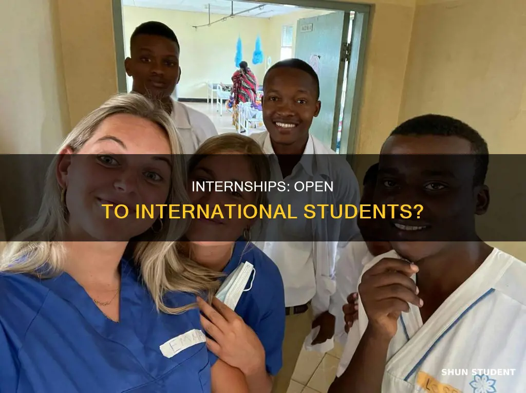 is internship open for international students