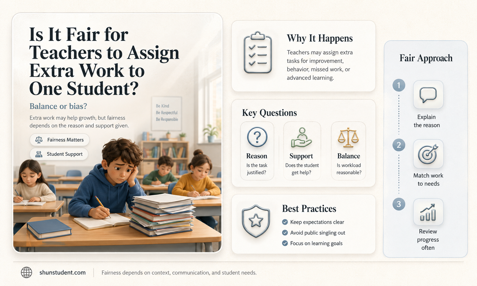 can a teacher assign more work to one student