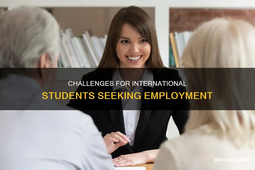 is it hard for international students to get a job