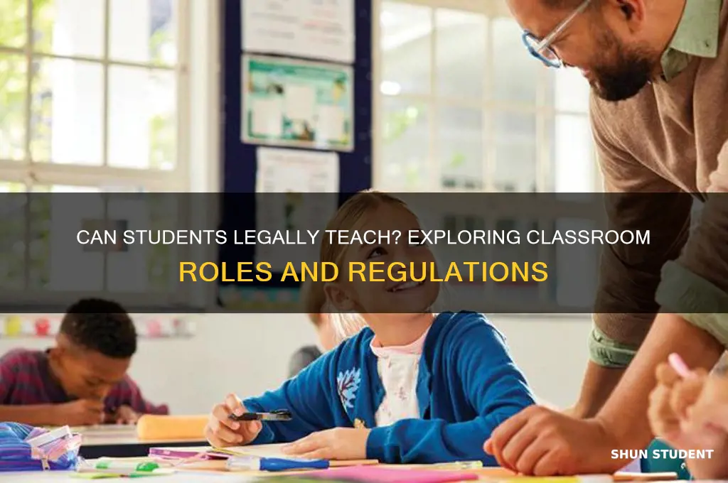 is it legal for a student to teach a class