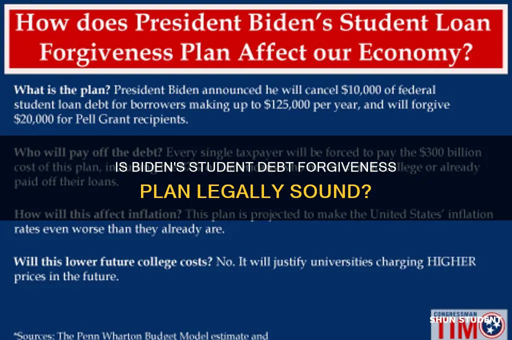 is it legal for biden to forgive student debt