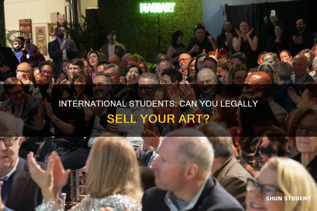 is it legal for international students to sell artwork