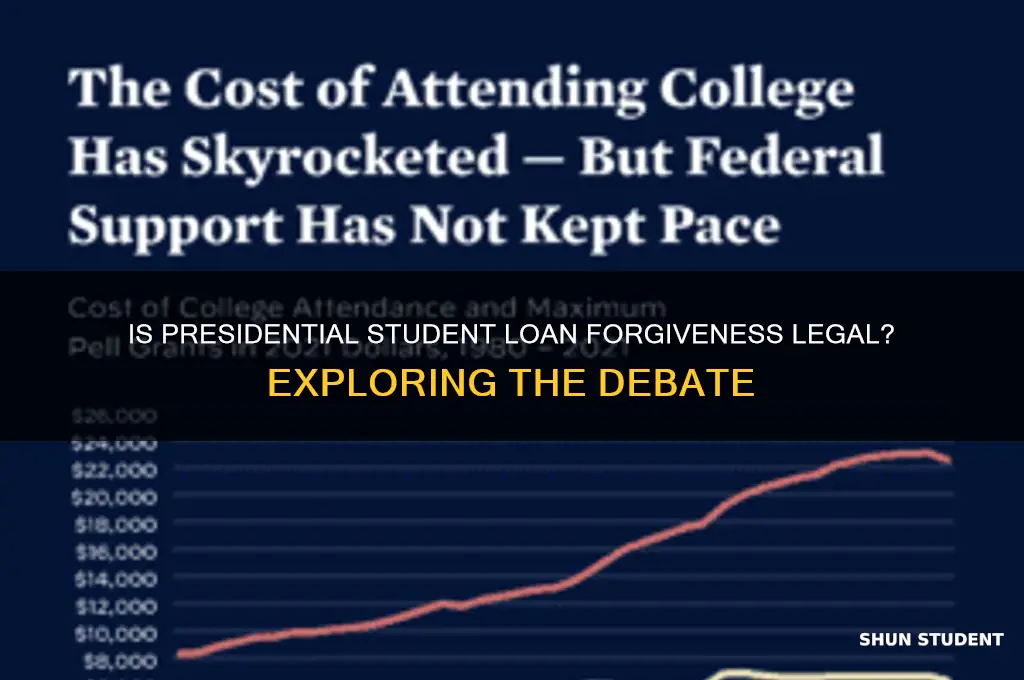 is it legal for the president to forgive student loans