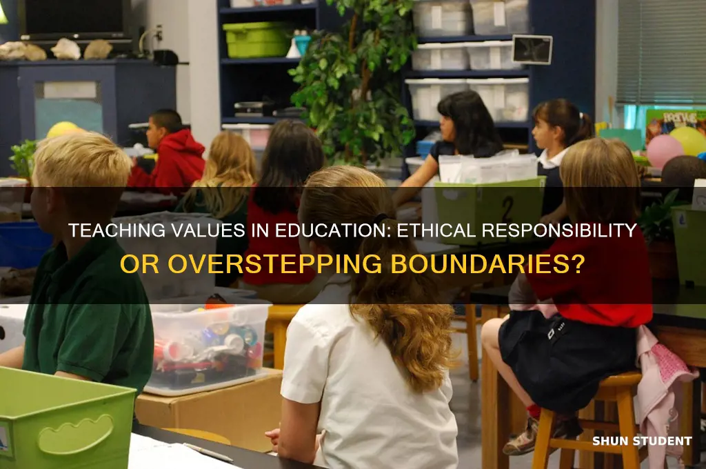 is it right to teach values to students in education