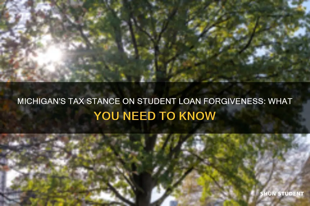 is michigan taxing student loan forgiveness