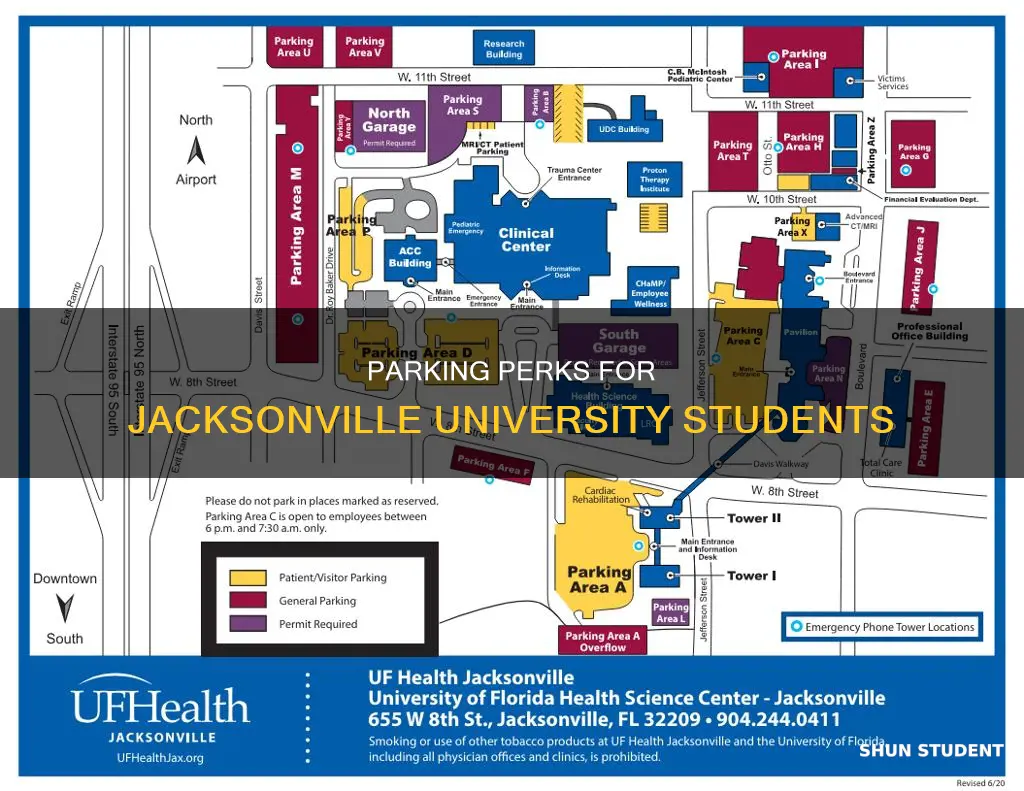 is parking free for students at jacksonville university