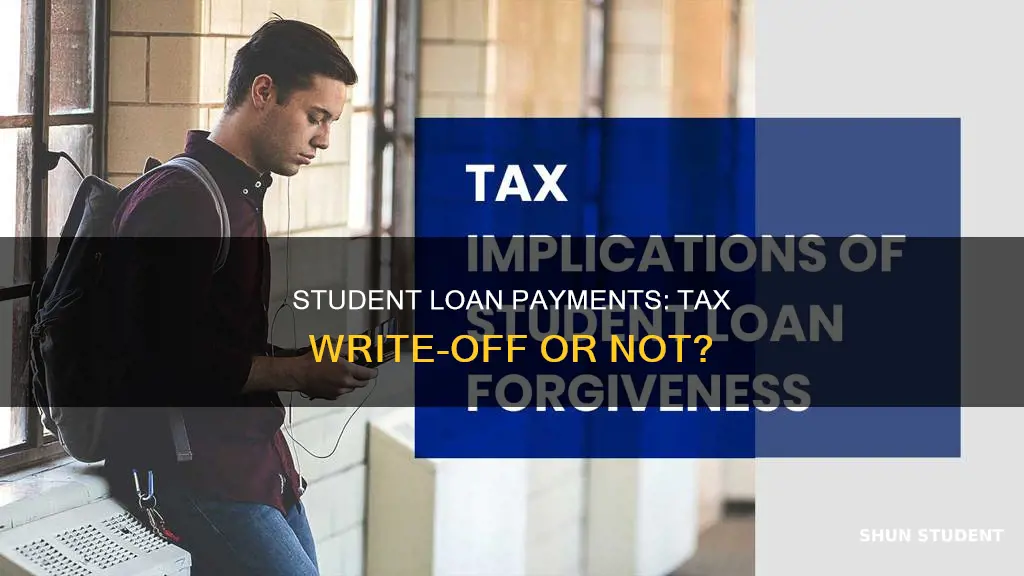 is paying student loans a tax write off