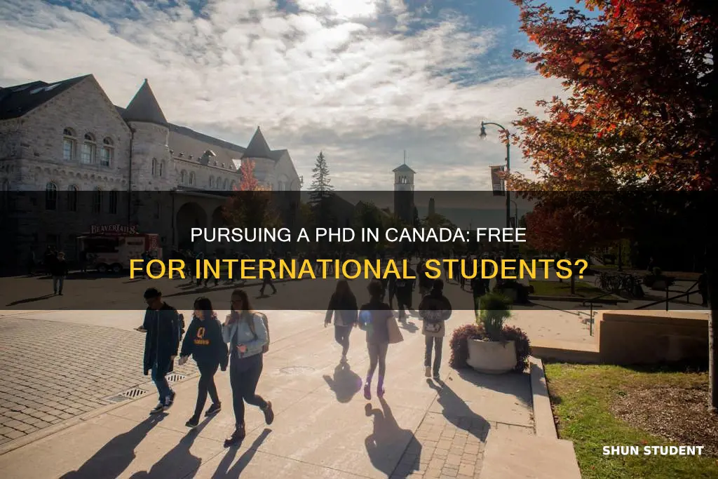 is phd free in canada for international students