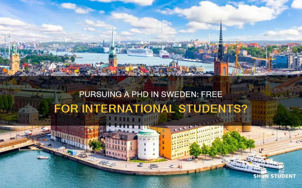 is phd free in sweden for international students