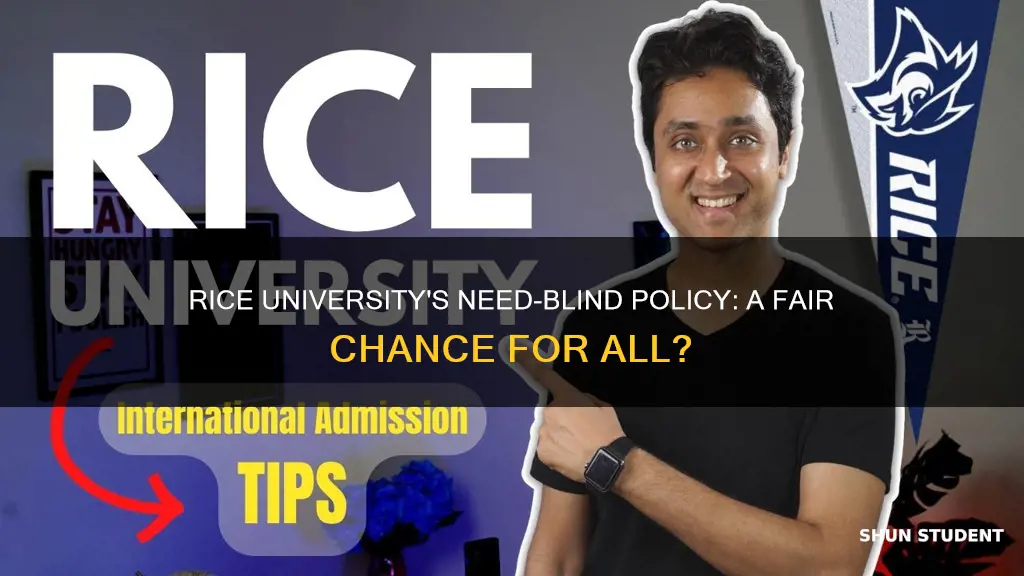 is rice university need blind for international students