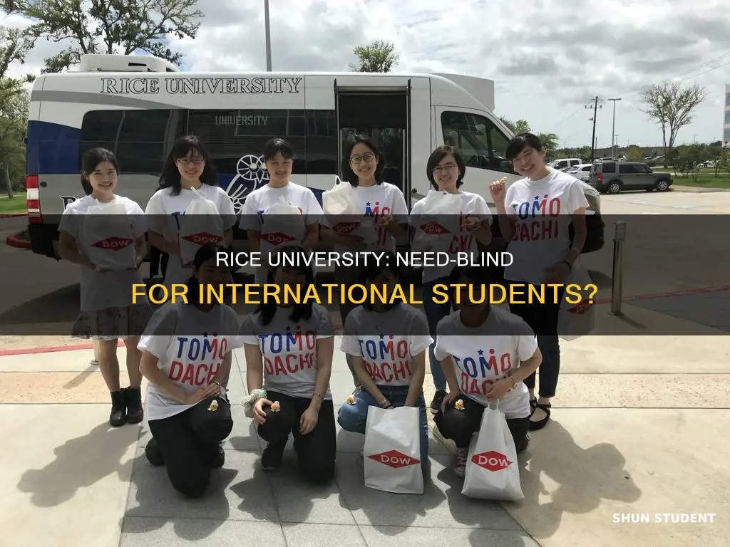is rice university need blind for international students