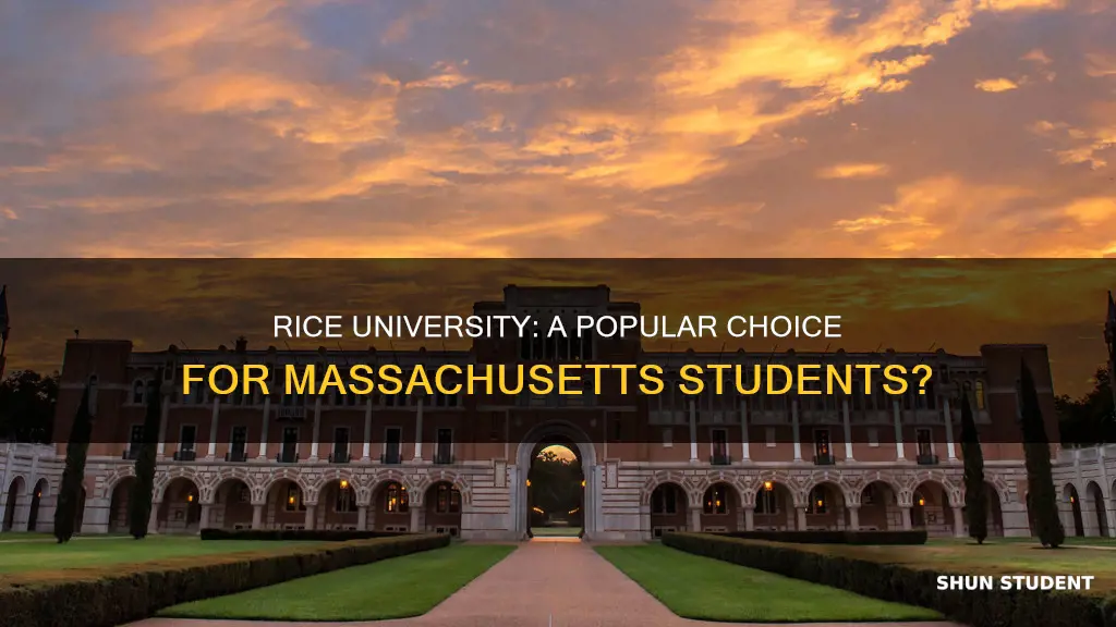 is rice university popular with students from massachusetts