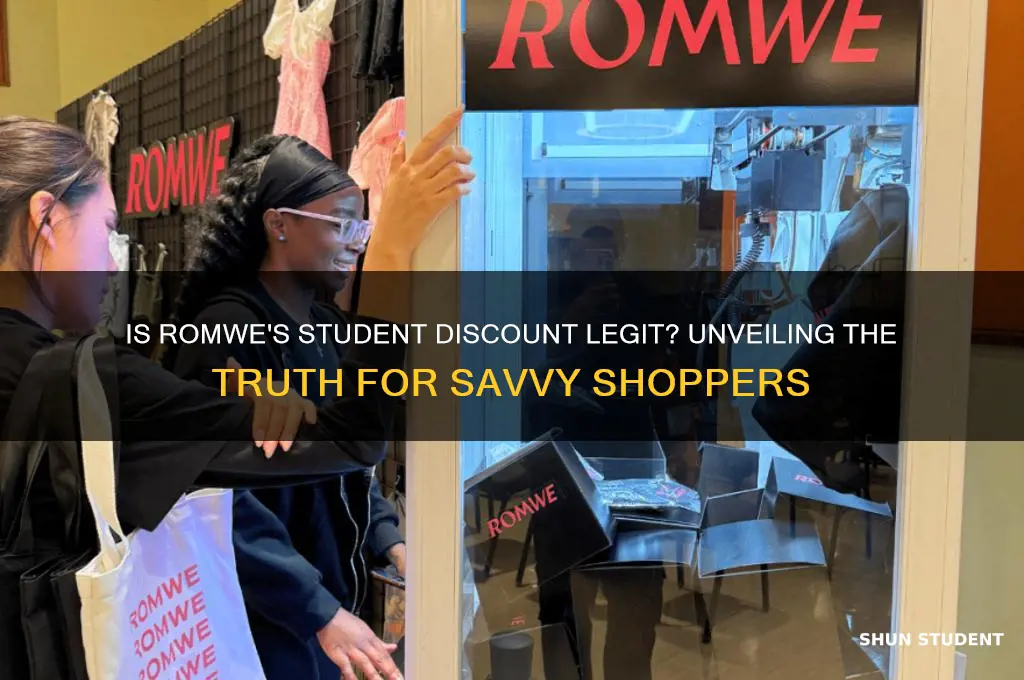 is romwe student discount legit
