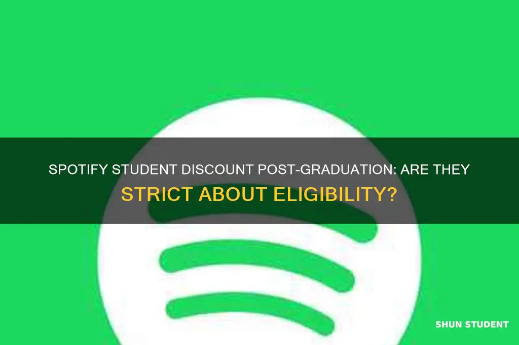 is spotify strict with student discounts when you graduated