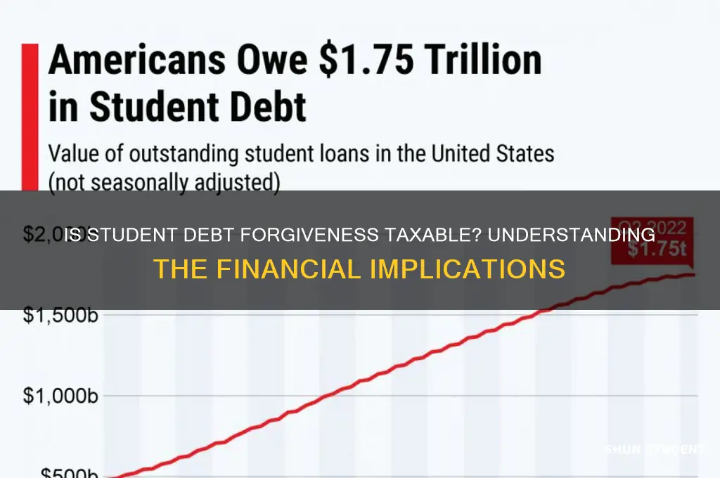 is student debt forgiveness taxable