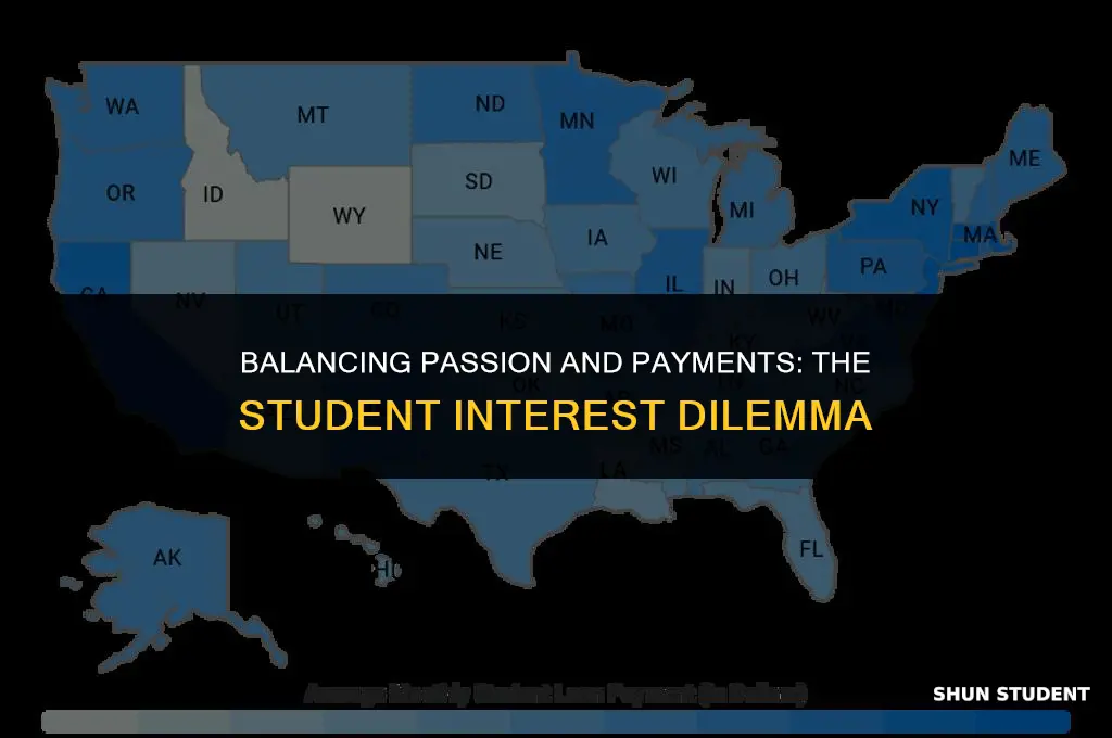 is student interest the same as monthly student loan payment