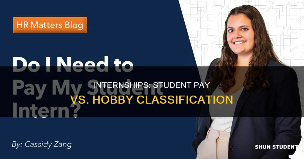 is student intern pay considered hobby pay