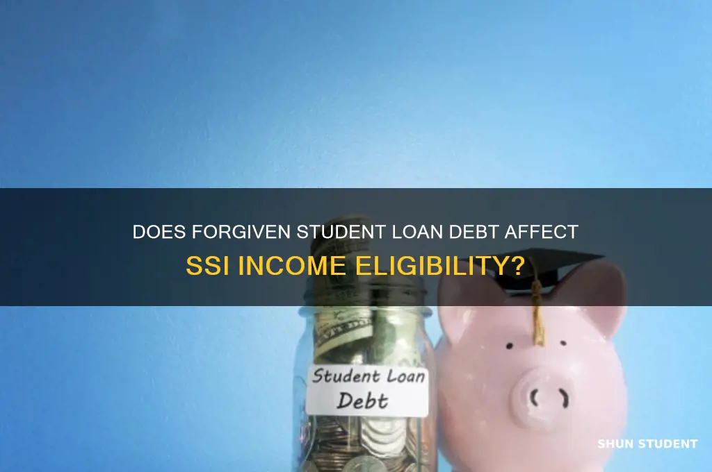 is student loan debt forgiven count as income for ssi