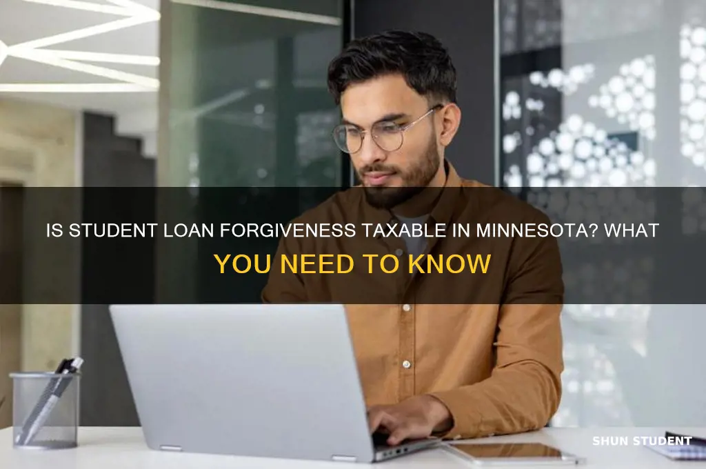 is student loan forgiveness taxable in minnesota