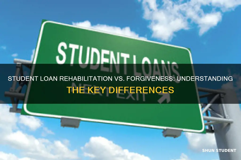 is student loan rehabilitation the same as forgiveness