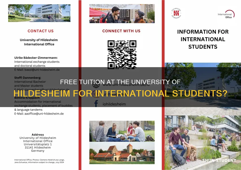 is the university of hildesheim tuition free to international students