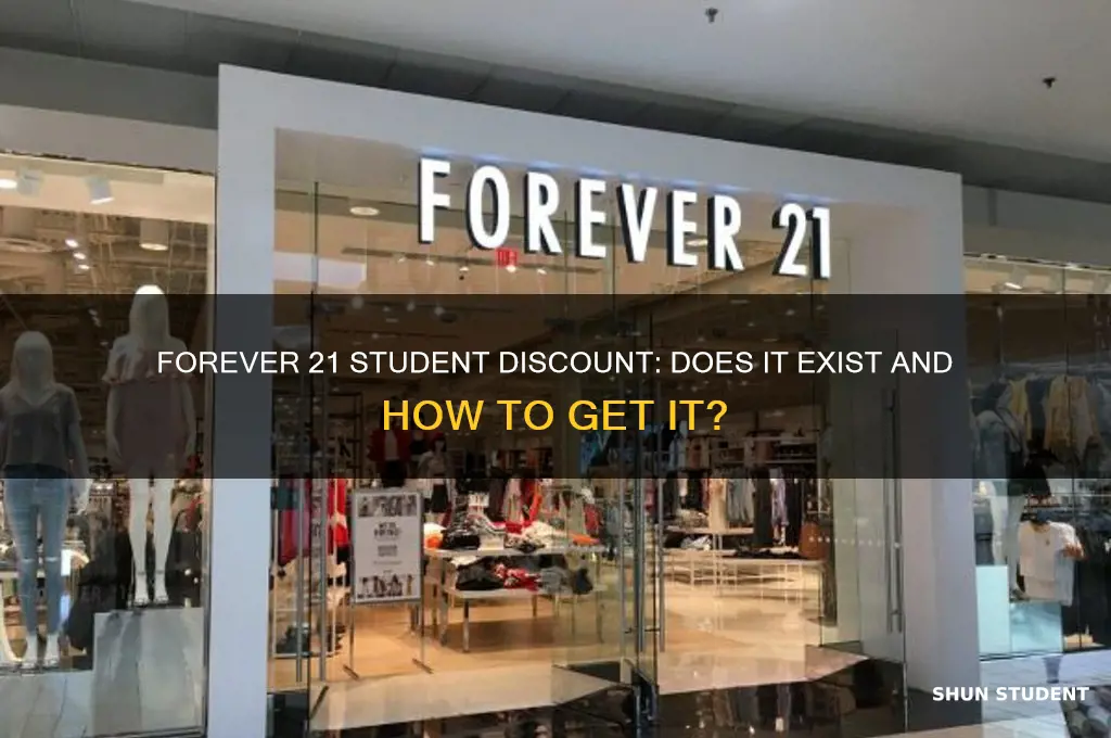 is there a forever 21 student discount