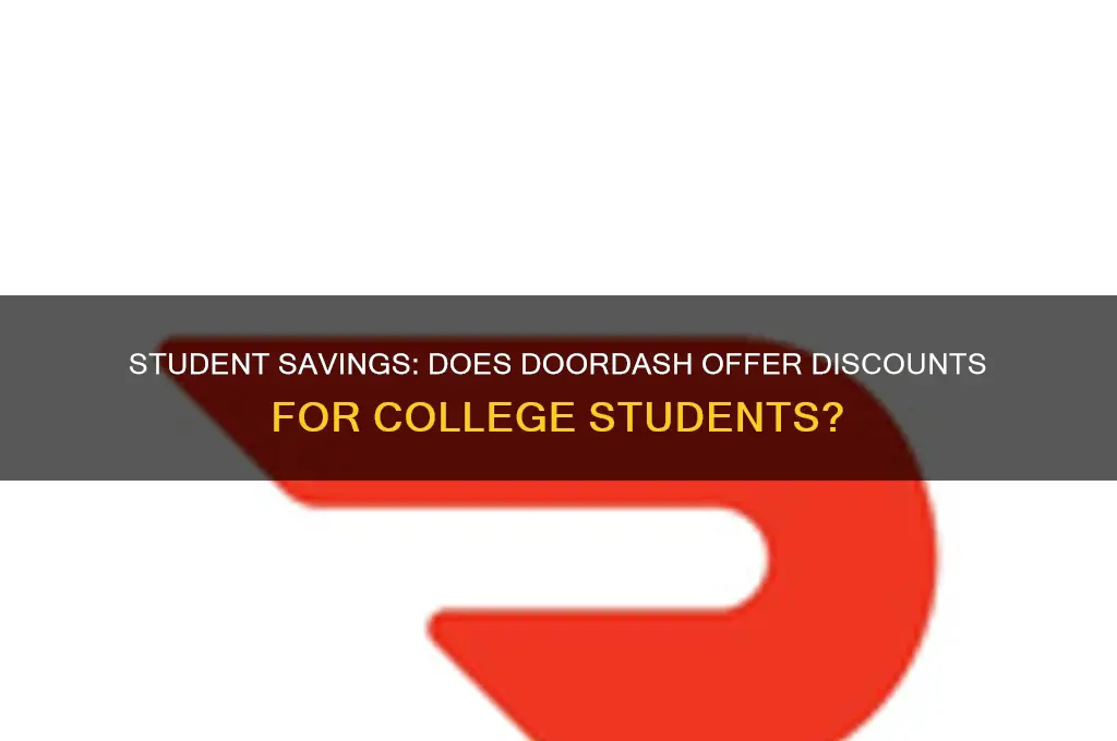 is there a student discount for doordash