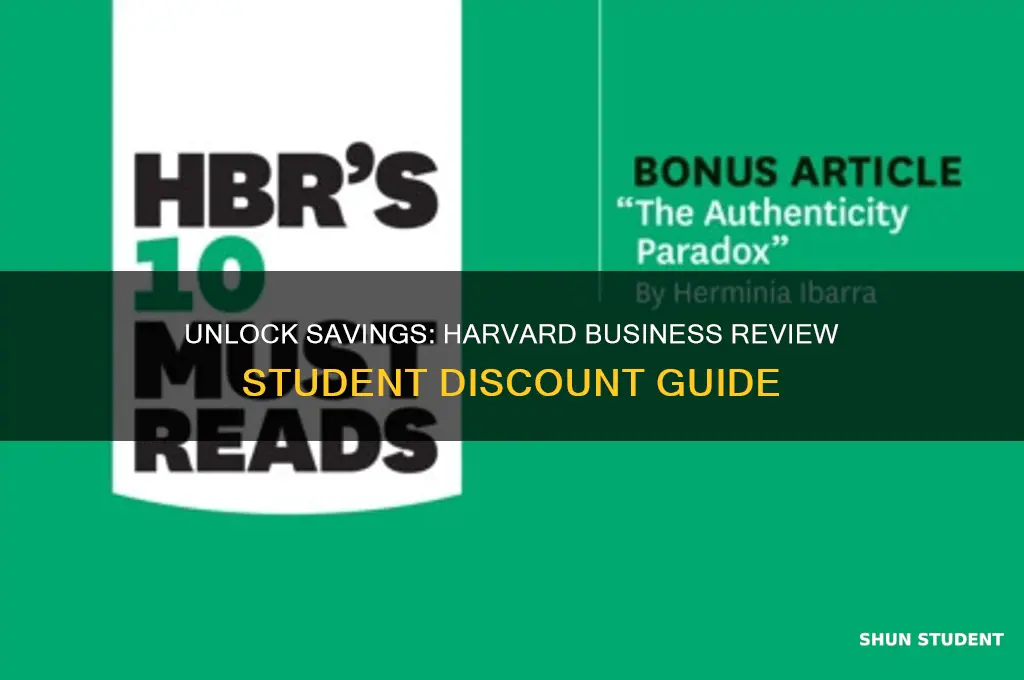 is there a student discount for harvard business review