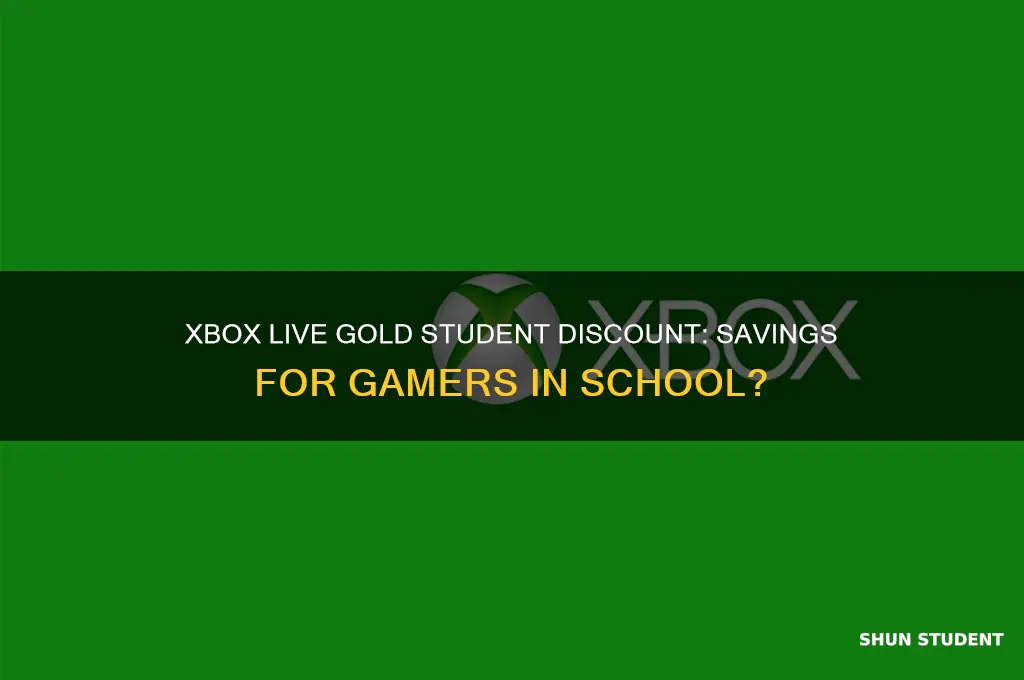is there a student discount on xbox live gold