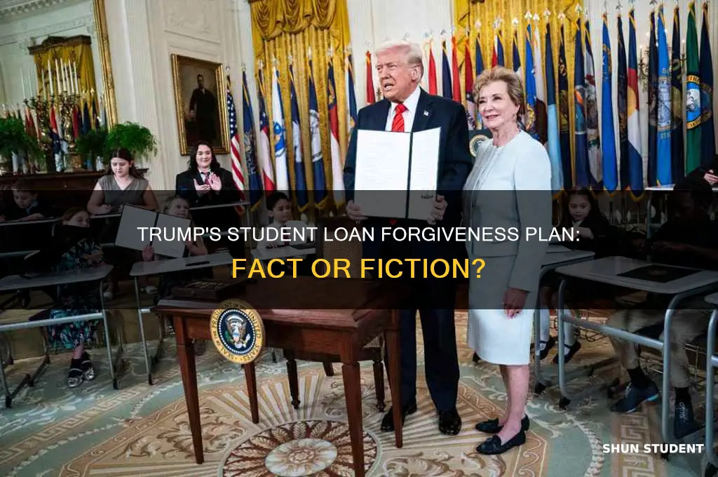 is trump forgiving student loans