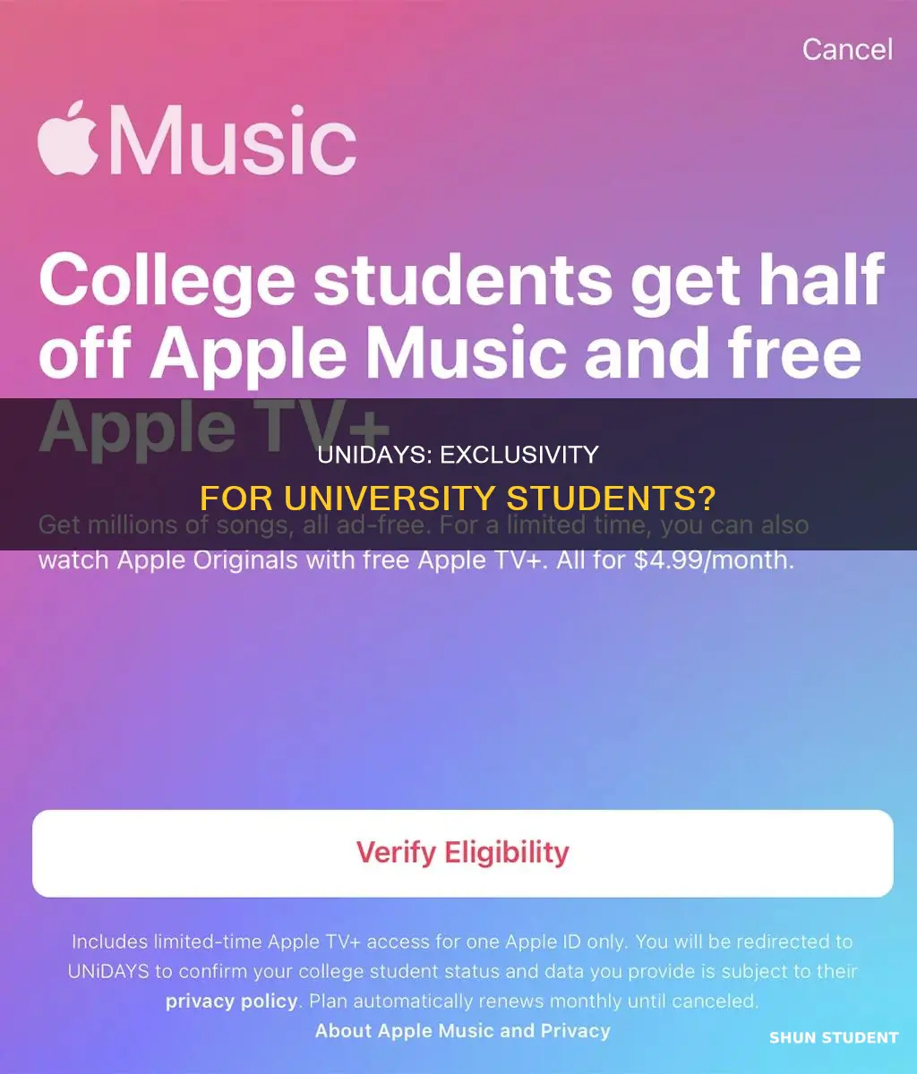 is unidays only for university students