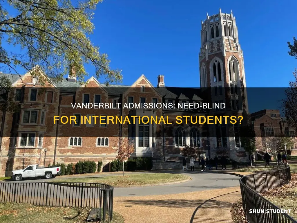 is vanderbilt need blind for international students