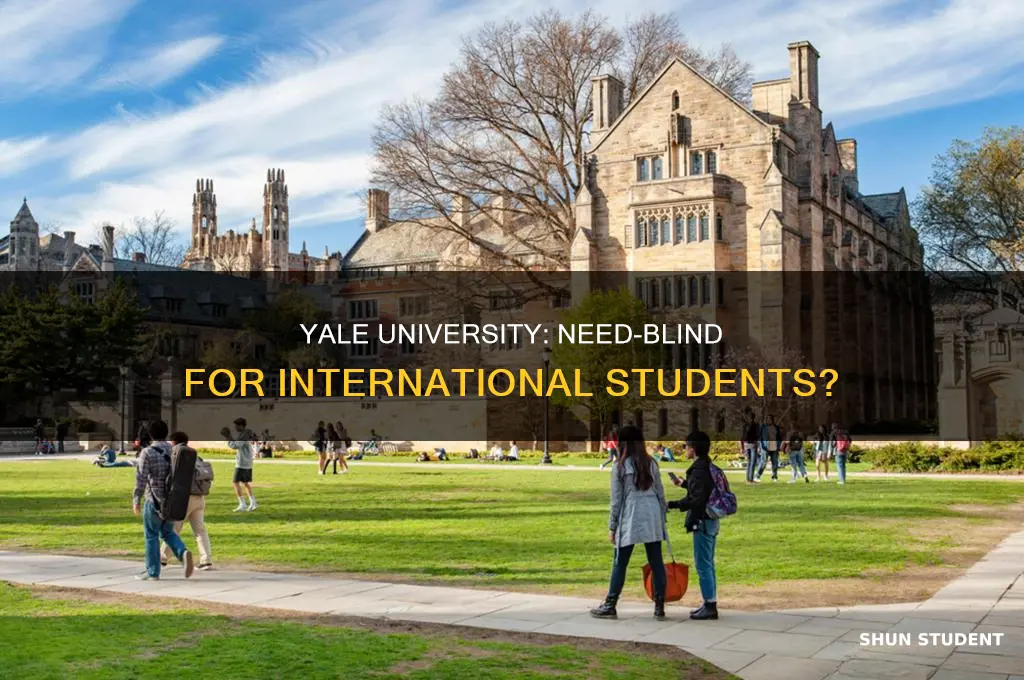 is yale university need blind for international students