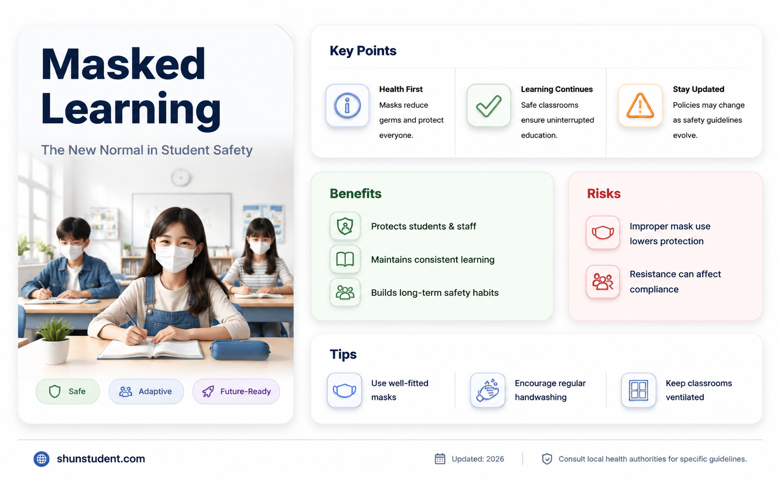 are students wearing masks