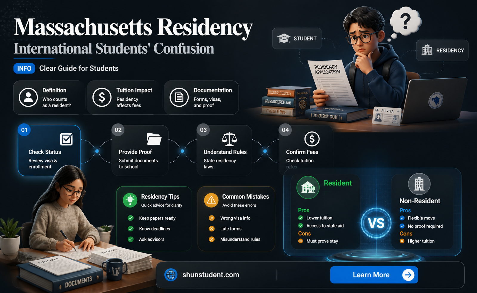 are international student commonwealth of massachusetts resident