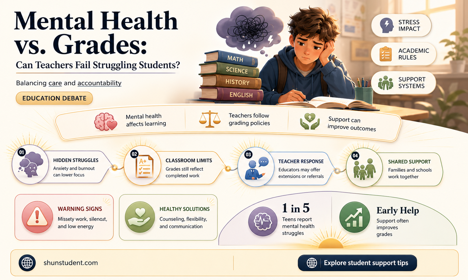 can a teacher fail a student over mental health