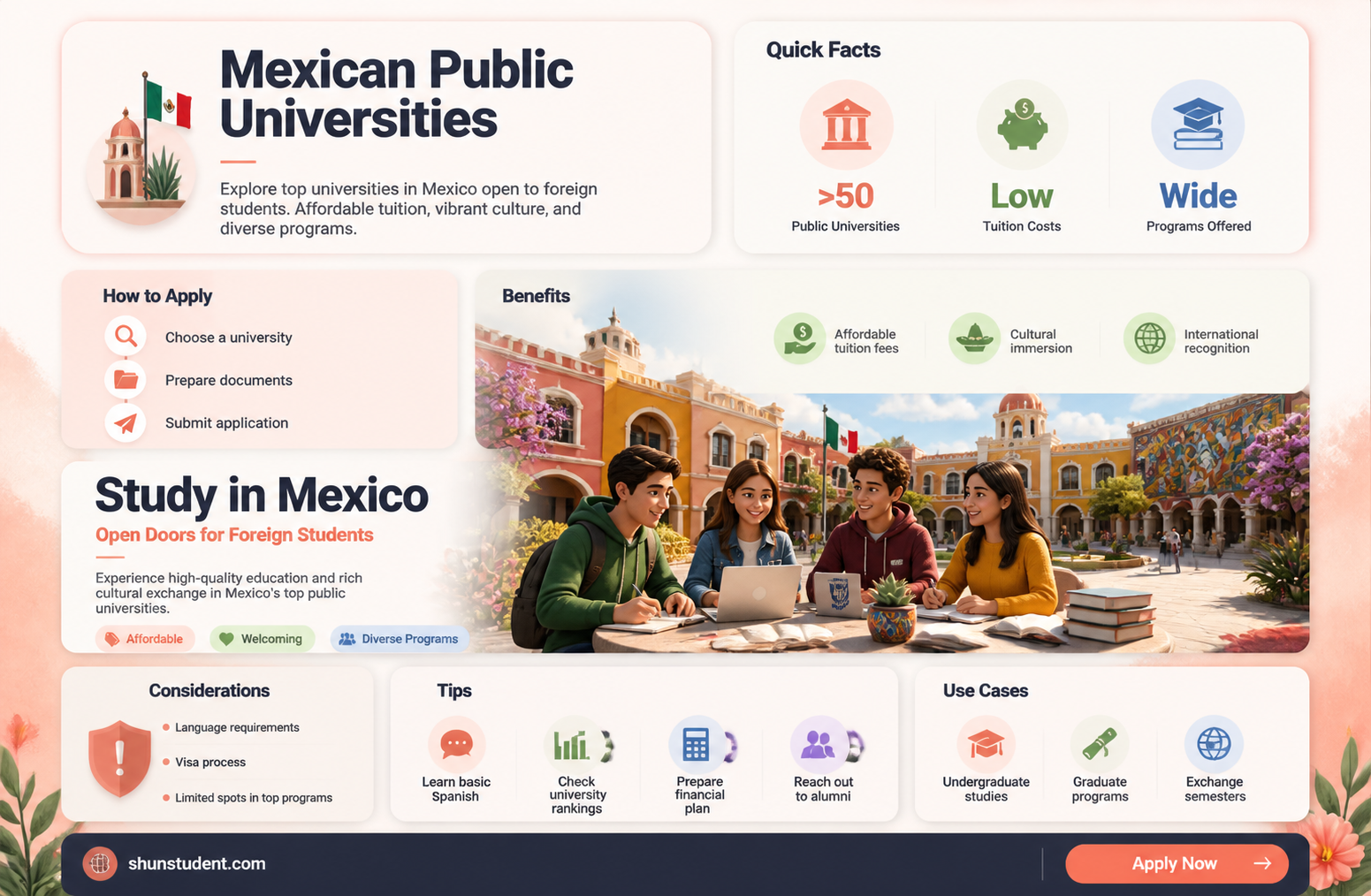 are mexiczn public universities open toforeign students