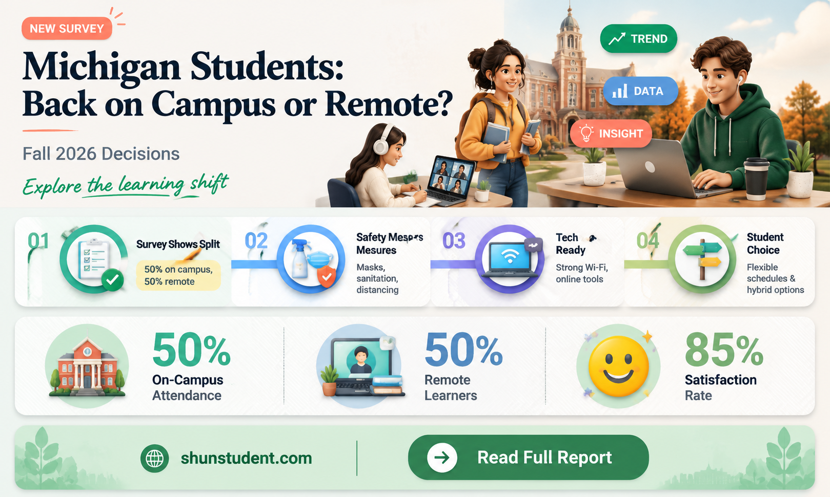 are university of michigan students on campus