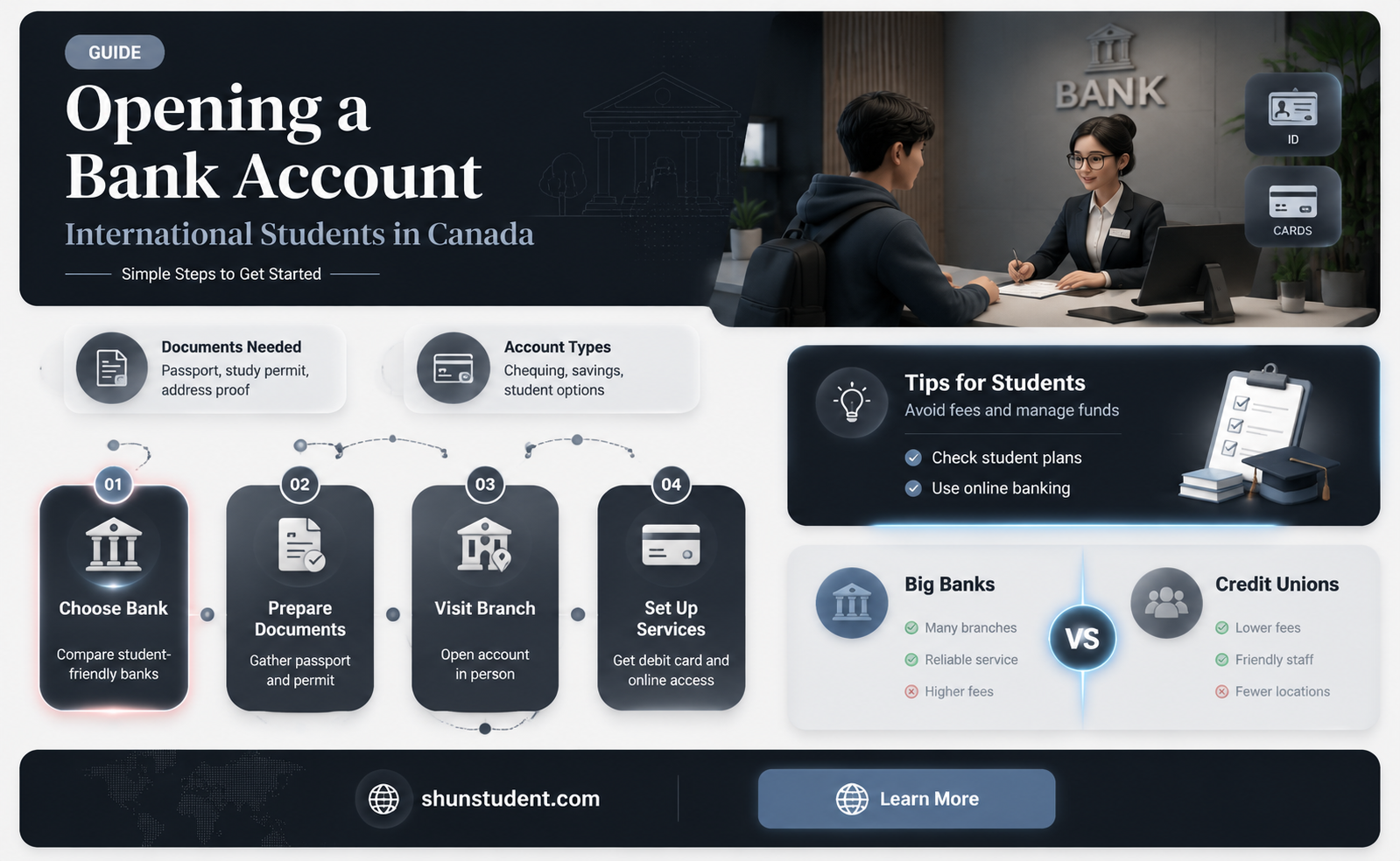 can an international student open a bank account in canada