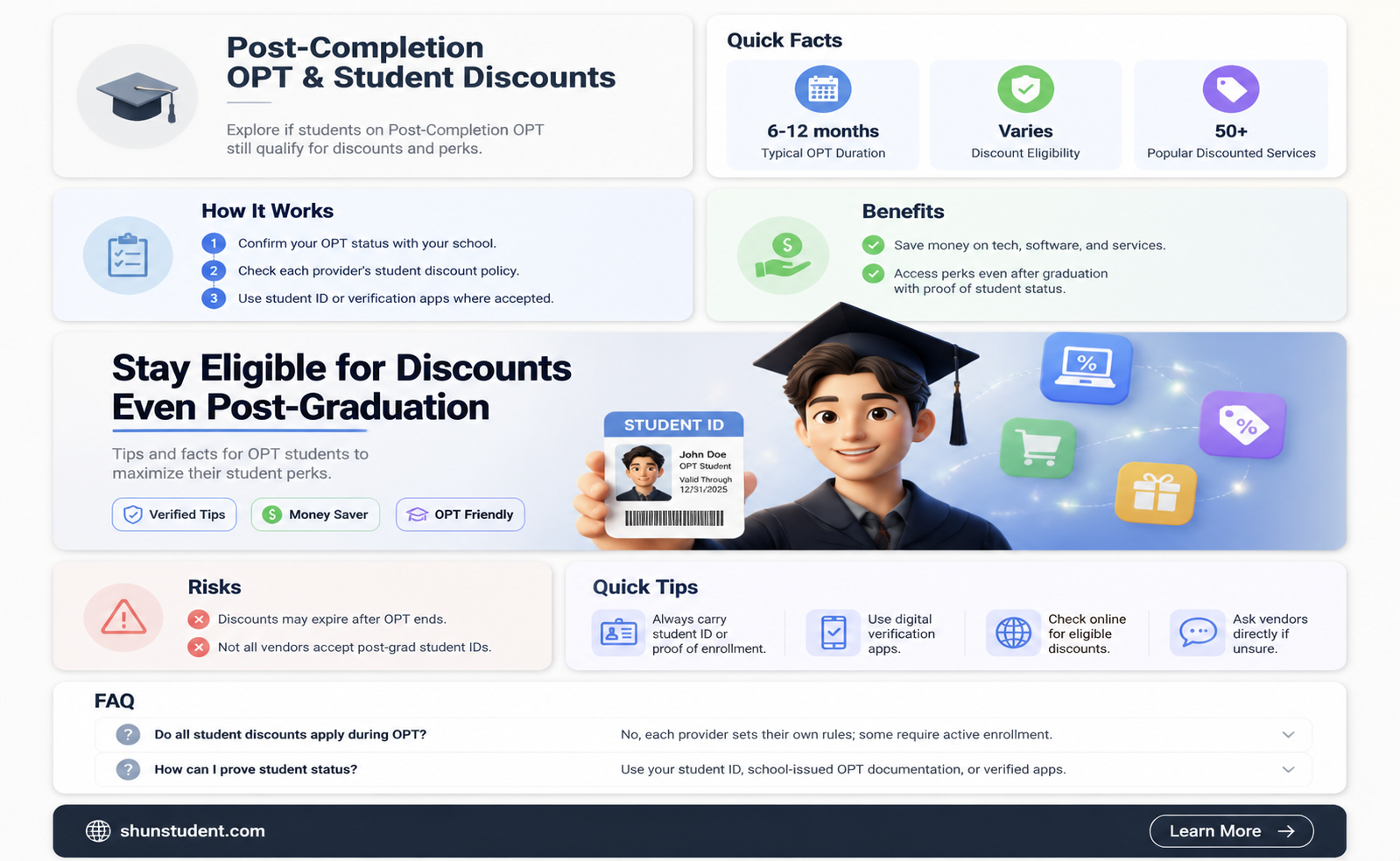 are post completion opt considered student for discount purpose