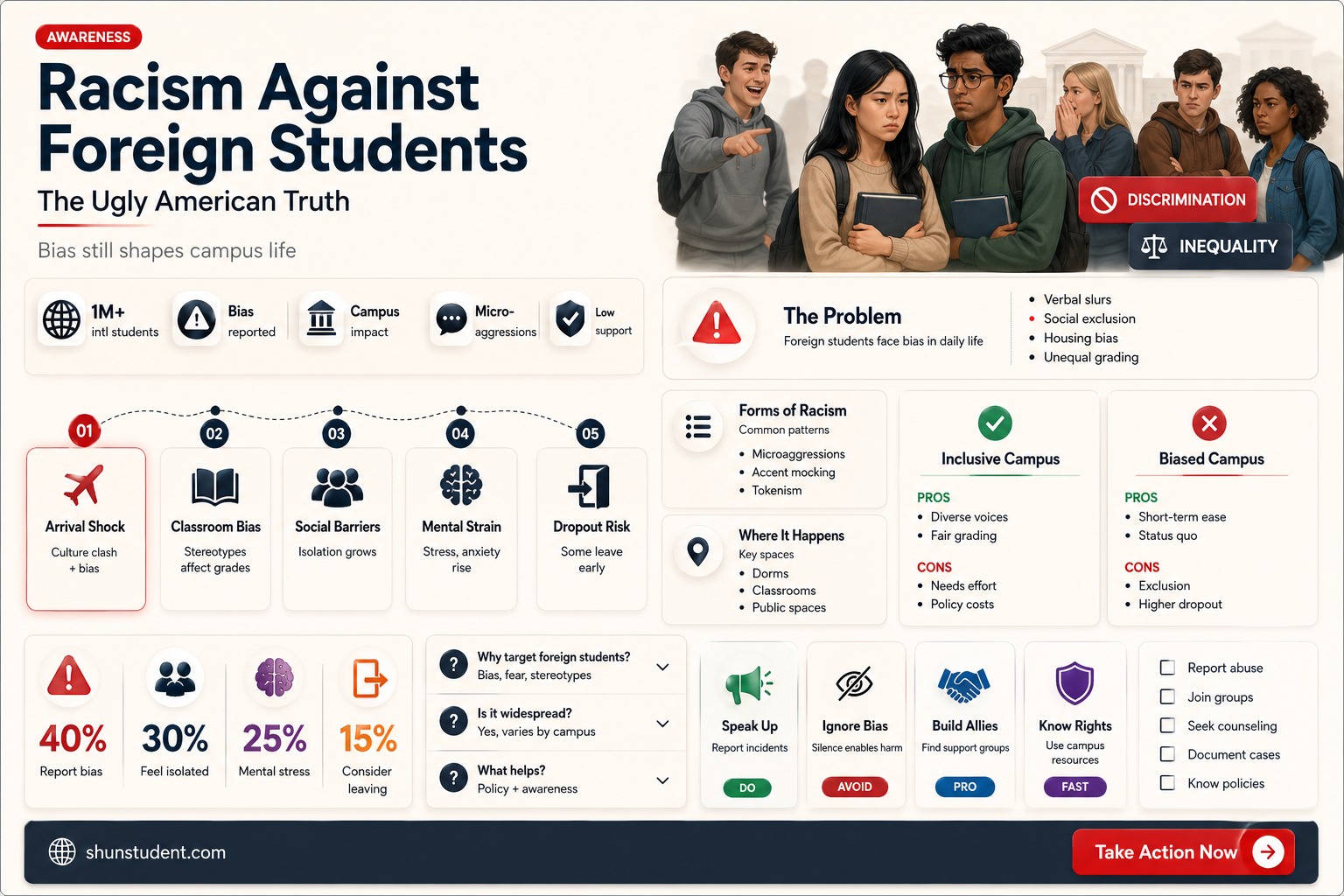are americans racist towarsd international students