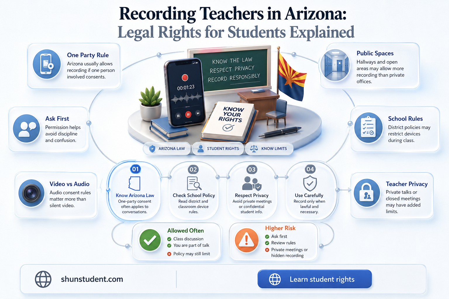 can a student record a teacher in arizona
