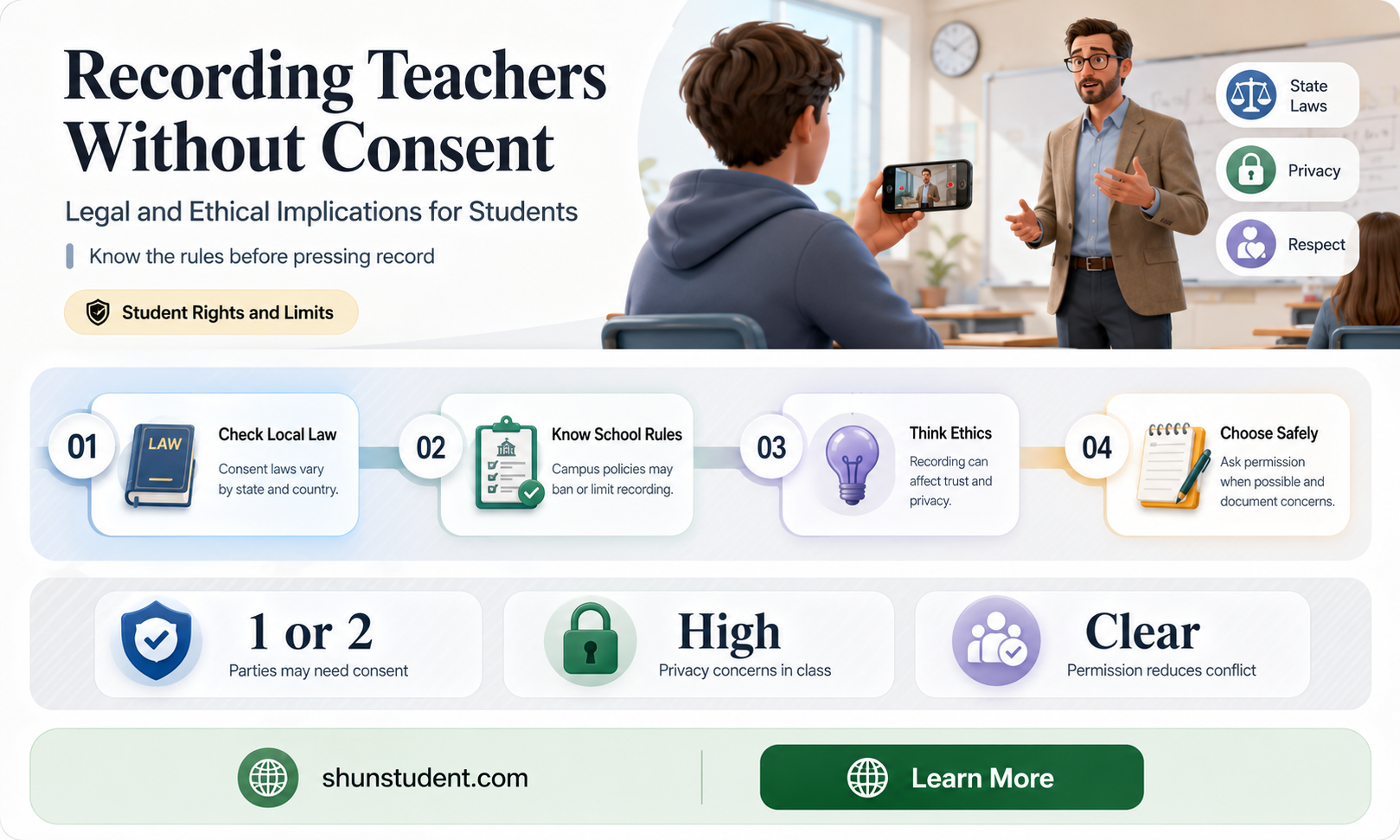 can a student record a teacher without permission