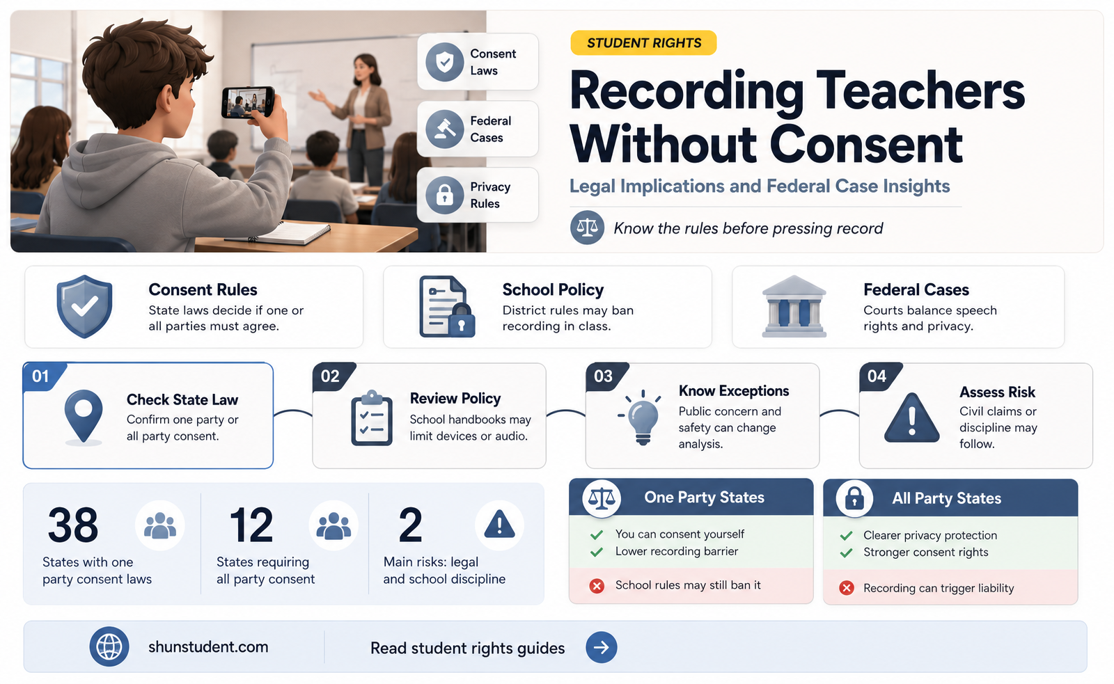 can a student record a teacher without consent federal cases