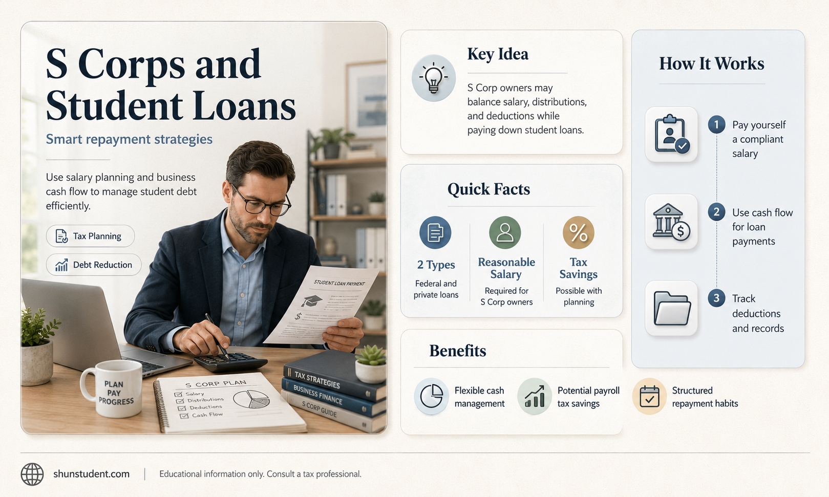 can an s corp pay student loans