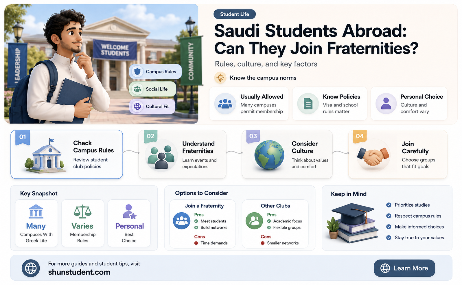 can a saudi international student join in fraternity