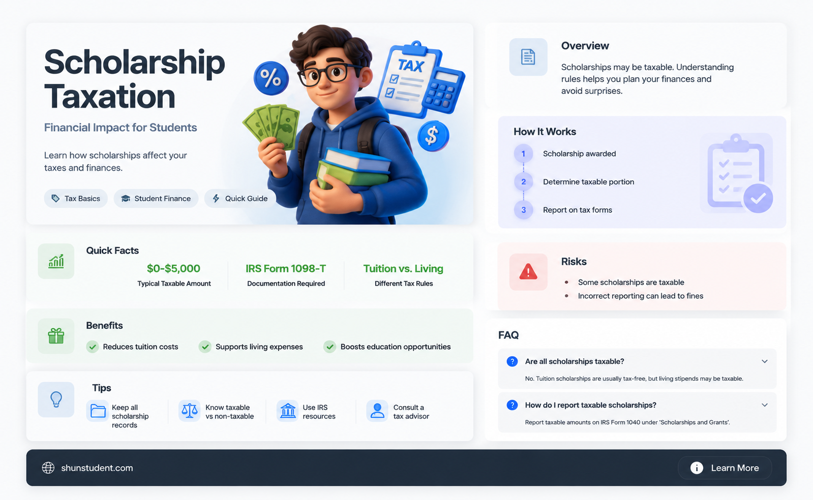 are students taxed on scholarships