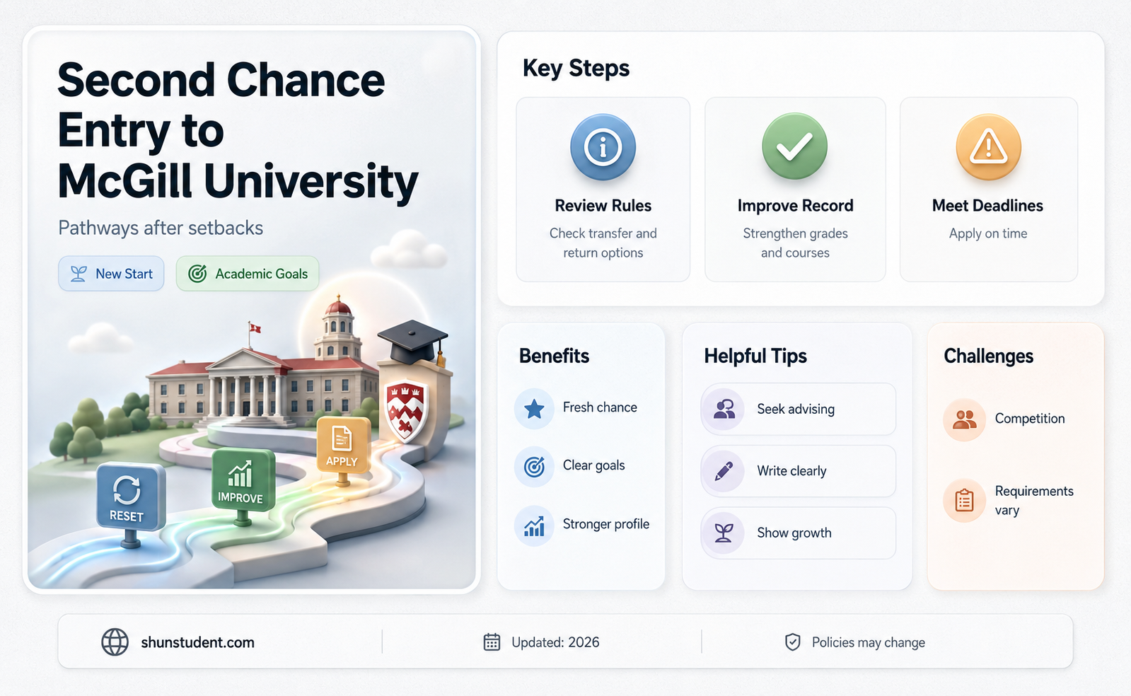 can a second chance student enter mcgill university